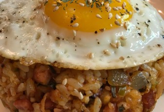 Kimchi Fried Rice - Closeup